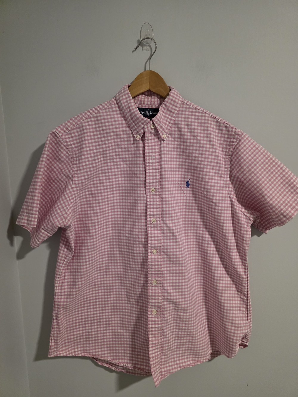 Ralph Lauren Custom Fit Pink Gingham Button Down Shirt XL Classic Preppy - Picture 3 of 8